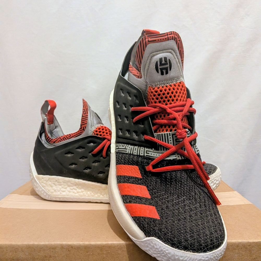 adidas Black and Red Athletic Shoes